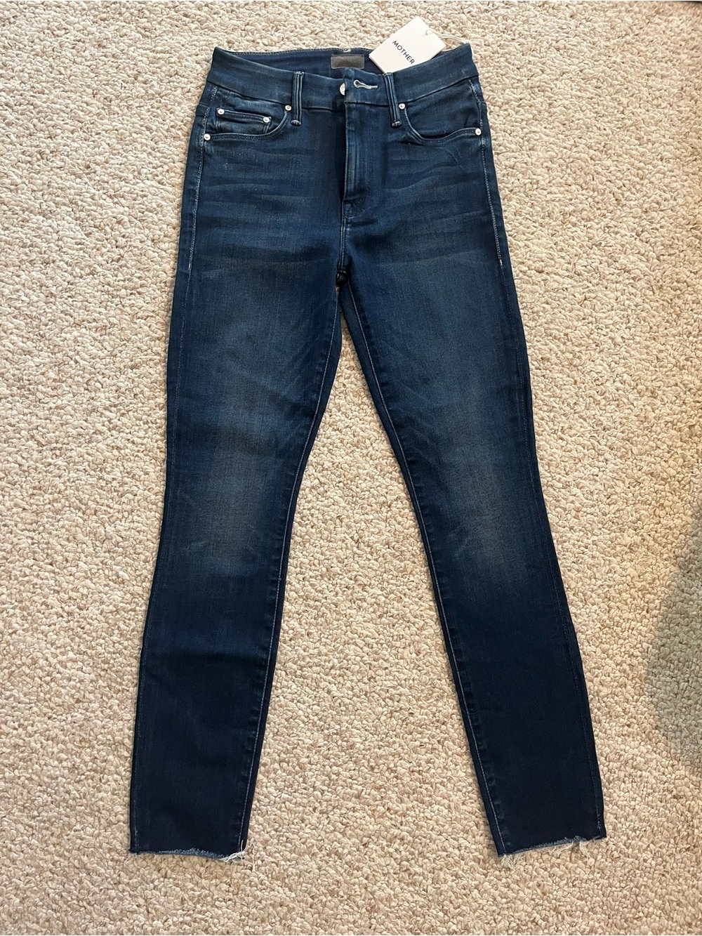 MOTHER Dark Indigo Skinny Jeans